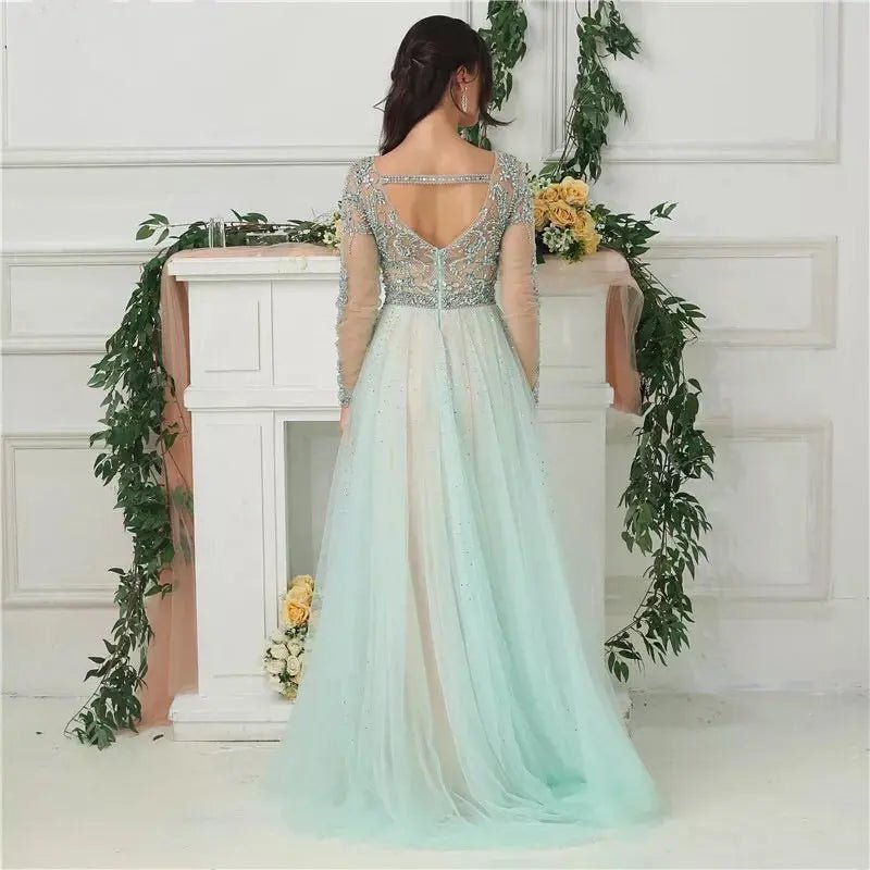 EXCLUSIVE!! V- neck lace-up satin prom dress with pockets at Ball Gown  Heaven